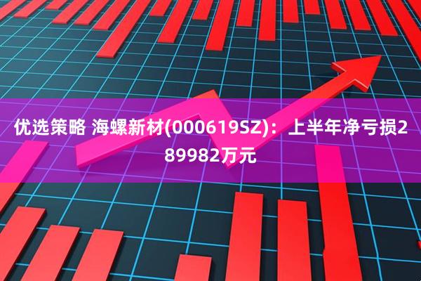 优选策略 海螺新材(000619SZ)：上半年净亏损289982万元