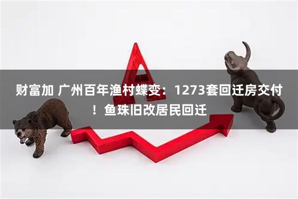 财富加 广州百年渔村蝶变：1273套回迁房交付！鱼珠旧改居民回迁